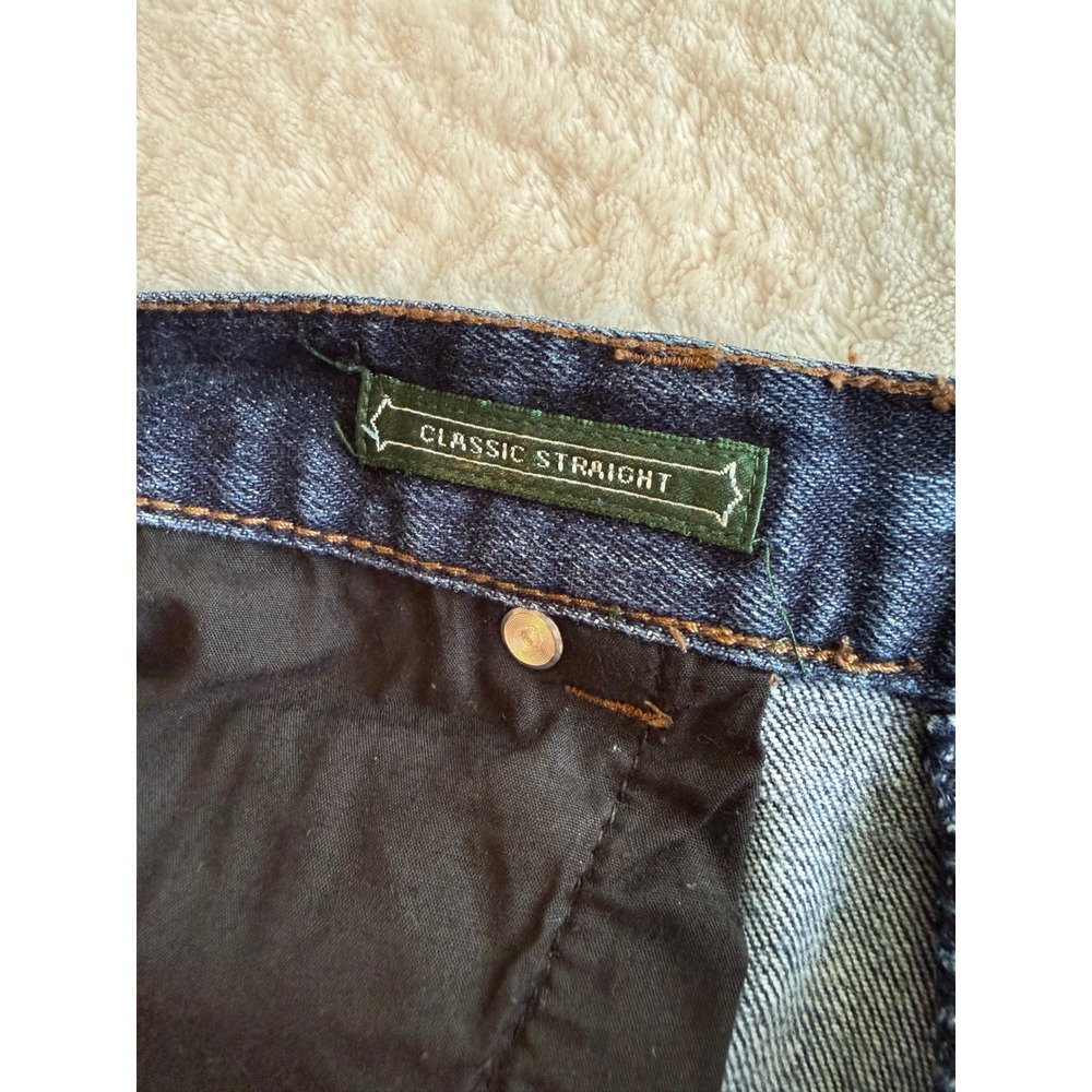 Lauren Ralph Lauren Classic Straight Leg Jeans Dark Wash Stretch Denim Size 12 - Picture 6 of 9